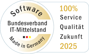 Das offizielle Siegel oder Logo "Software Made in Germany 2025"
